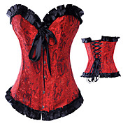Red and Black Dragon Satin Aristocrat Lolita Corset