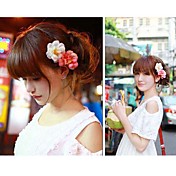 Vrouwen Sweet dubbele kleur bloem haar clip