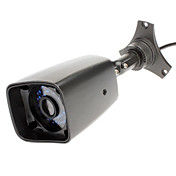 Black Outdoor Waterproof 1/4CMOS 420TVL 24LED BLUE IR Bullet CCTV Camera with Bracket