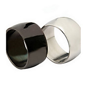 Unisex Wide Surface Titanium Steel Ring