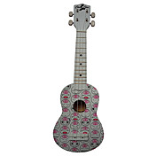 (Mood) Laminated Basswood Soprano Ukulele with Bag/String/Picks(White)
