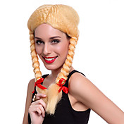 Capless sintético de alta qualidade a longo ondulado Blonde Hair Wigs