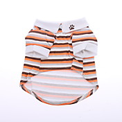 Pure Cotton Stripe Pattern Pattern Polo T-Shirt for Dogs (XS-L)