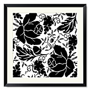 Framed Art Print Floral Grapes and Buds Black and White by Mindy Sommers