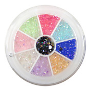 240PCS 9-3m m Color Nail Art Acrílico Rhinestone