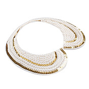 Fashion Felt with Pearl and Sequin Necklaces
