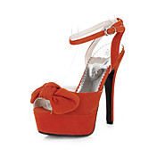 Fabulous Suede Stiletto Heel Sandals With Bowknot Casual Shoes(More Colors)