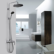 Zeitgenössische A Grade ABS Chrome Finish Dusche Wasserhahn (Niederschlagsmenge + Handheld)