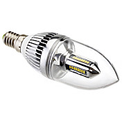E14 4W 32x3014SMD 280-320LM 6000-6500K Natural White Light LED Candle Bulb (85-265V)