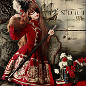 Right to the Throne Sleeveless Knee-length Red Velvet Punk Lolita Dress