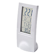 Diseño transparente creativo LED de alarma de reloj con termómetro