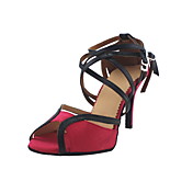 Similicuir Ankle Strap personnalisés femmes latino / Ballroom Dance Shoes avec strass