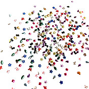1200PCS Rhinestones de acrílico Decoración de uñas Formas mixtas