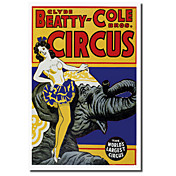 Impreso Lienzos Vintage Beatty Circus de Vintage Collection Apple con el marco de estirado