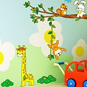 Glad Monkey Kanin og Deer Wall Sticker