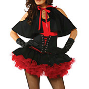Pretty Girl Black and Red Polyester Gothic Princess Costume (3 Pieces)