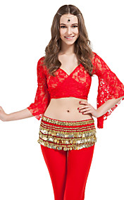 Dancewear Polyester With 338 Gold Coins Belly Dance Hip Scarf for Ladies More Colors