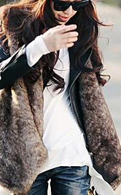Sleeveless Collarless Collar Evening/ Career Faux Fur Vest (More Colors)