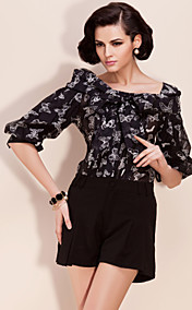 ts butterfly print baug bluse skjorte (flere farger)