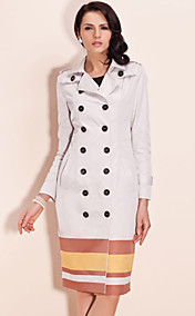 TS Stripped Double Breasted Trench Coat