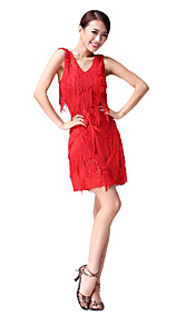 dancewear desempeño de algodón / poliéster con flecos vestido de baile latino para las damas más colores