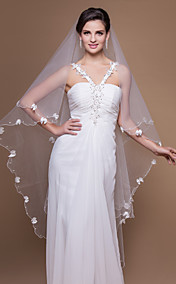 Gorgeous One-tier kapel bruiloft sluiers Met Potlood Rand (meer kleuren)