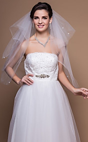 Beauriful Four-tier Elbow Wedding Veils With Cut Edge (More Colors)