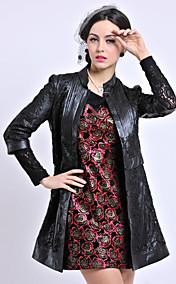 3/4 Sleeve Standing Collar Sheepskin Casual/Party Coat(More Colors)