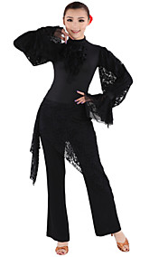 Dancewear viskose med Lace Latin Dance Antrekk Topp og bunn For Ladies
