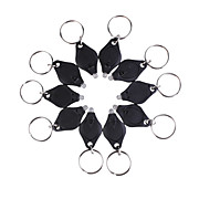  Ultra-Value Bright LED Keychain Flashlights - Black (10-Pack)