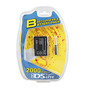  paquete de baterías recargables para Nintendo DS Lite + destornillador (2000mAh)