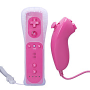  Remote en Nunchuk Controller + hoesje voor Wii (Roze)