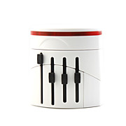  World Travel Adapter with 2 USB Charger - White