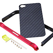  Aluminum Element Bumper Frame Case Cover For iPhone 4 /4S(Red & Black)