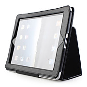  PU Leather Case Cover with Stand for Apple iPad 2 (Black)