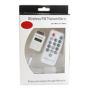  High-quality Wireless FM Transmitter with Remote Control and Charger for iPhone, iPod (White)