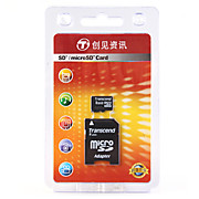  8GB Transcend MicroSDHC Memory Card and MicroSD Adapter