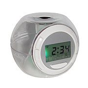  7-Color Light with Nature Sound Alarm Clock with Thermometer