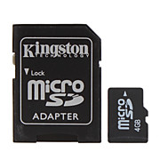  4 Go de mémoire pour carte microSD et microSD Adaptateur