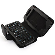  2.4GHz 49-Key QWERTY Mini Rechargeable Bluetooth V2.0 Keyboard with PU Leather Case for iPhone 4