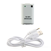  Rechargeable Battery Pack Cable For X360 3600mah White