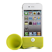  Cute iPhone 4 Horn Stand Speaker(Green)