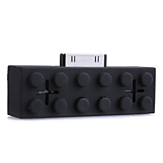 Building Block Brick Style Mini Speakers for iPod (Black)
