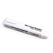  tout-en-1 mini USB TF / CF / MS lecteur de carte au stylo en forme