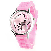  Silicone Band Quartz Wrist Watch For Women(Pink)