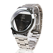  Men's Stainless Steel Wrish Watch with Hollow Out Designed Face - Black