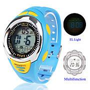  Silicone Band EL LED Wrist Watch(Blue)