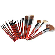  Professional Make-up Brushes Set with Leather Case (18-Piece Set)