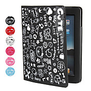  Lovely Cute Girl Protective PU Leather Case Stand for Apple iPad 2