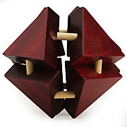  Wooden IQ Brain Teasr Octahedral Lock IQ Puzzle Magic Cube